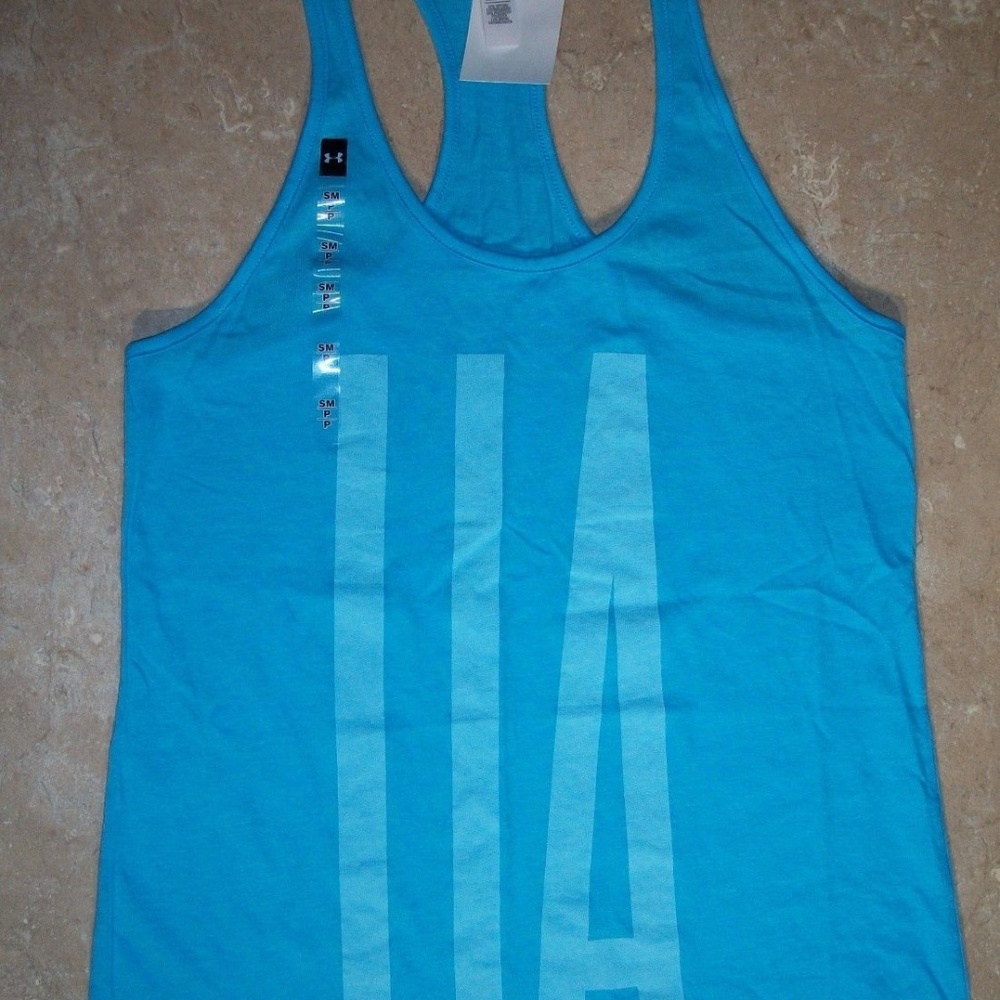 Under Armour Heat Gear Charged Blue Top M